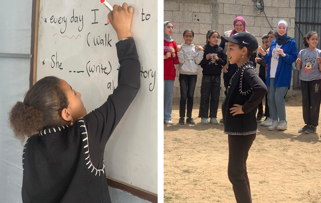 The IOCC program aims to help hundreds of children in Gaza, like Samara, by providing educational resources and extracurricular activities.